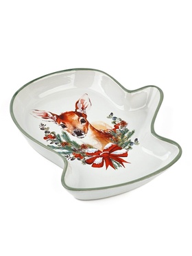 Блюдо сервировочное «Новогодняя сказка», 20×17.5×3 см, ручная работа