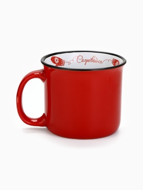 Кружка керамическая, новогодняя «Согревайся», 450 мл