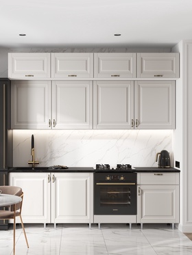 УЦЕНКА Кухонный гарнитур под потолок 2400 Престиж, Браш Лайт грей 10960994