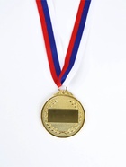 Медаль призовая «1 место» золотая 200, d=6.5 см, с лентой - фото 7628192