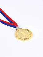 Медаль призовая «1 место» золотая 200, d=6.5 см, с лентой - фото 7628193