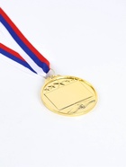 Медаль под нанесение золото 049, d=6.5 см, с лентой - фото 7628198