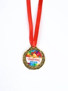 Медаль детская на выпускной «Выпускник 2026», d=4 см, с лентой 10887312