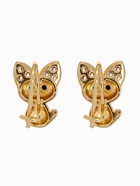 Серьги детские «Выбражулька. Котик», белые в золоте - фото 68970276