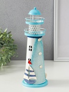 Фигура светящаяся «Маяк с парусником», голубой, 3×LR1130, RGB, LED-ночник, 9.5×9.5×28.5 см - Фото 2