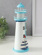 Фигура светящаяся «Маяк с парусником», голубой, 3×LR1130, RGB, LED-ночник, 9.5×9.5×28.5 см - Фото 3
