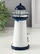 Фигура светящаяся «Маяк с птицей и сеткой», синий, 3×LR1130, RGB, LED-ночник, 7.5×7.5×18 см - Фото 4