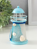 Фигура светящаяся «Маяк с корабликом и сеткой», голубой, 3×LR1130, RGB, LED-ночник, 7.5×7.5×18 см - Фото 5