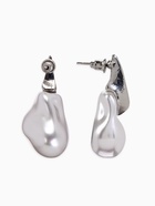 Серьги жемчуг «Капля борроко», белые в серебре - фото 61615686