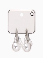 Серьги жемчуг «Капля борроко», белые в серебре - фото 61615687