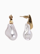 Серьги жемчуг «Капля борроко», белые в золоте - фото 61615690