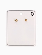 Серьги «Стиль камня», коричневые в золоте - Фото 4