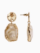 Серьги «Стиль камня», белые в золоте - Фото 2