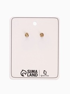 Серьги «Стиль камня», белые в золоте - Фото 5