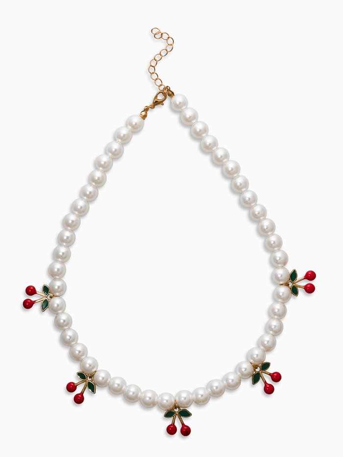 Бусы жемчужные «Вишня», цветные в золоте - Фото 1