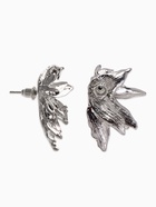 Серьги металл «Цветы половинки», цвет серебро (комплект 2 шт) - фото 61615729