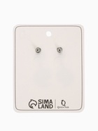 Серьги металл «Цветы половинки», цвет серебро (комплект 2 шт) - фото 61615731