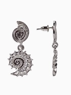 Серьги металл «Ракушки», цвет серебро (комплект 2 шт) - фото 61615739