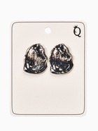 Серьги металл «Мятые», цвет серебро (комплект 2 шт) - фото 61615750