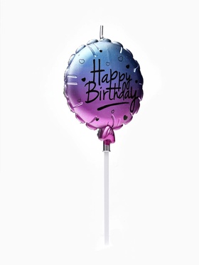 Свеча для торта «Шарик» 6.5 см, цвет фиолетовый (комплект 2 шт)