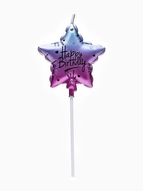 Свеча для торта «Шар звезда» 6.5 см, цвет фиолетовый 10887182