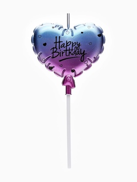 Свеча для торта «Шар сердце» 6.5 см, цвет фиолетовый 10887183