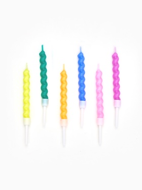 Набор свечей для торта «Спираль», 8 см 10887203