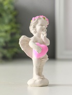 Фигура "Ангел с сердцем стоит" 8см, белый - фото 809347729