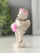 Фигура "Ангел с сердцем стоит" 8см, белый - фото 809347731
