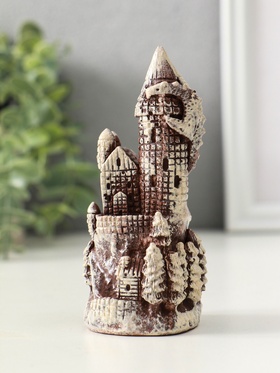 Фигурка гипс «Замок», 12×6 см, коричневая