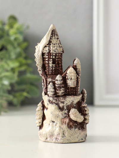 Фигурка гипс «Замок», 12×6 см, коричневая