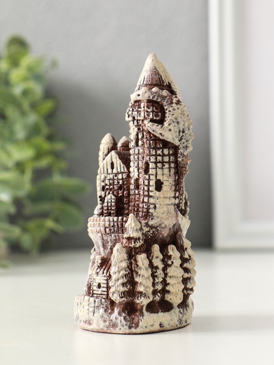 Фигурка гипс «Замок», 12×6 см, коричневая