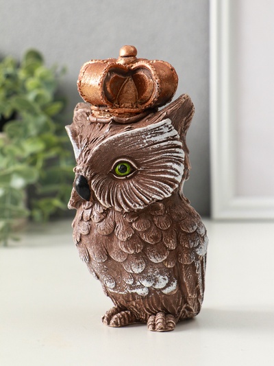 Фигурка гипс «Сова Императорская», 15×8×6 см, коричневый