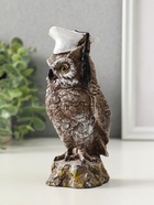 Фигура "Филин ученый", высота 14 см, коричневый - фото 61953758