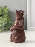 Фигура "Медведь тотемный" высота 11 см, коричневый цвет - фото 61953763