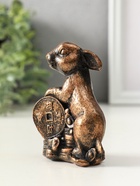 Фигура "Заяц на деньгах", высота 10 см, цвет винтажная бронза - фото 809347786