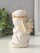 Фигура "Ангел в цветах", размер 13х8 см, цвет белый с росписью - фото 61953808