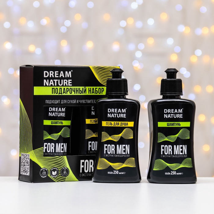 УЦЕНКА Подарочный набор «Морской бриз» DreamNature:шампунь для волос, 250 мл+ гель для душа, 250 мл - Фото 1