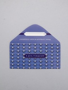 Конверт для денег «В день рождения», орнамент голубой, 16,5 х 8 см  (артикул 10939339)  большой выбор товаров оптом и в розницу по низким ценам с доставкой