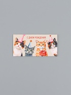 Конверт для денег «С Днем Рождения», котики, 16,5 х 8 см 10939371