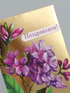 Конверт для денег «Поздравляем!», сирень, 16,5 х 8 см 10939417