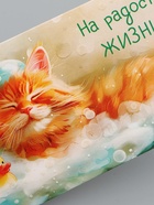 Конверт для денег «На радости жизни», котик в пене, 16,5 х 8 см 10939419
