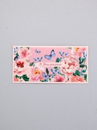 Конверт для денег «С днём рождения», цветы и бабочка, 16,5 х 8 см (комплект 10 шт) - фото 63632019