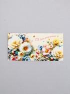 Конверт для денег «В День Рождения!», нежные цветы, 16,5 х 8 см (комплект 10 шт) - фото 63632024