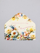 Конверт для денег «В День Рождения!», нежные цветы, 16,5 х 8 см  (артикул 10939429)  большой выбор товаров оптом и в розницу по низким ценам с доставкой