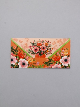 Конверт для денег «Букет», 16,5 х 8 см (10 шт)