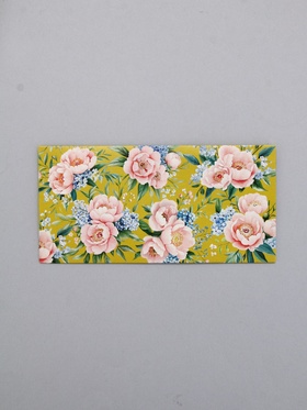 Конверт для денег «Цветы», жёлтый, 16,5 х 8 см (10 шт)