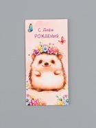 Конверт для денег «С Днем Рождения!», ёж, 16,5 х 8 см 10939466