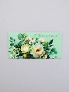 Конверт для денег «С Днем Рождения!», белые цветы, 16,5 х 8 см (комплект 10 шт) - фото 63632167