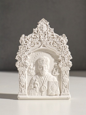 Икона с подвесом "Николай Чудотворец", размер 12х8х2 см,гипс